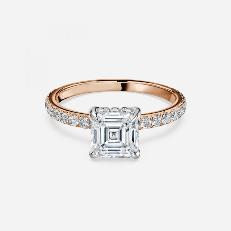 Norah Asscher Hidden Halo Moissanite Engagement Ring