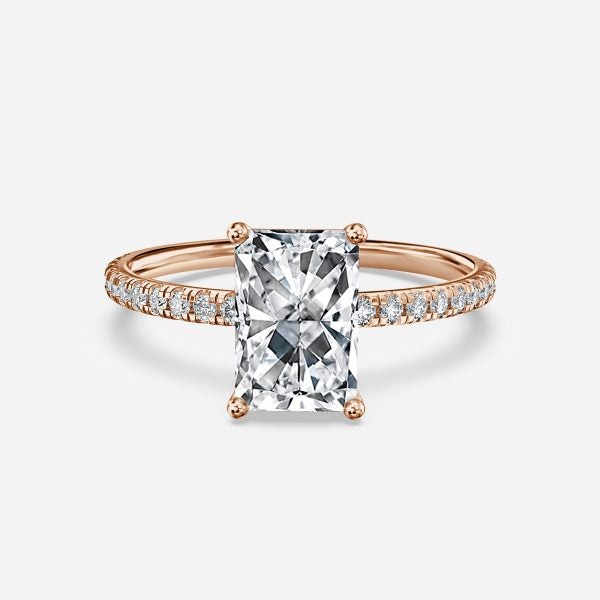 Maeve Radiant Diamond Band Moissanite Engagement Ring