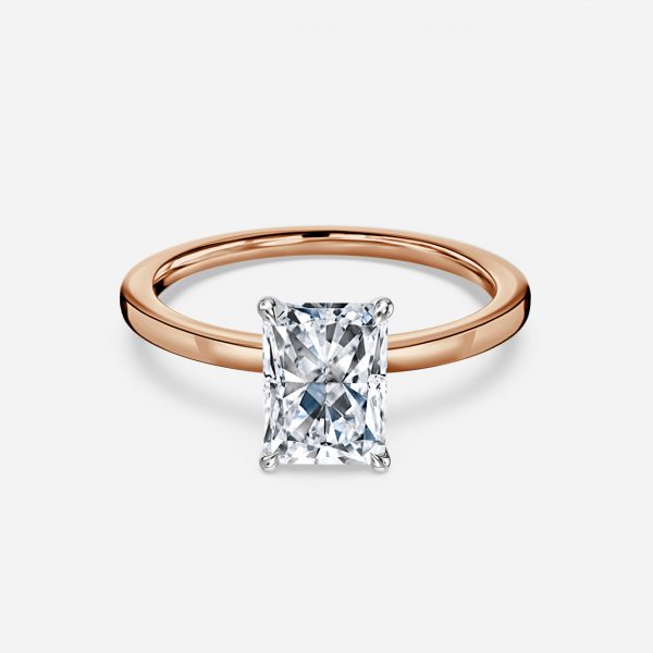 Kalista Radiant Solitaire Moissanite Engagement Ring