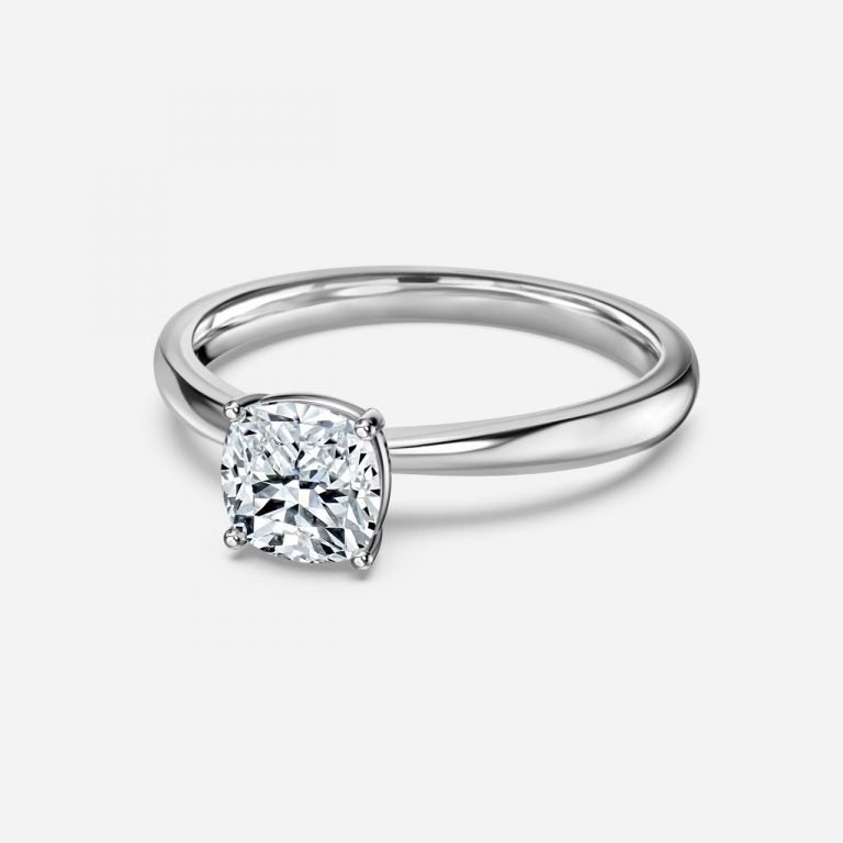 Idalia Cushion Solitaire Moissanite Engagement Ring