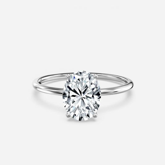 Ailani Oval Solitaire Moissanite Engagement Ring