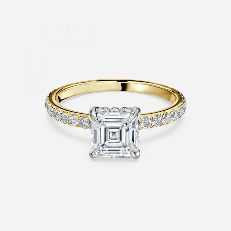 Norah Asscher Hidden Halo Moissanite Engagement Ring