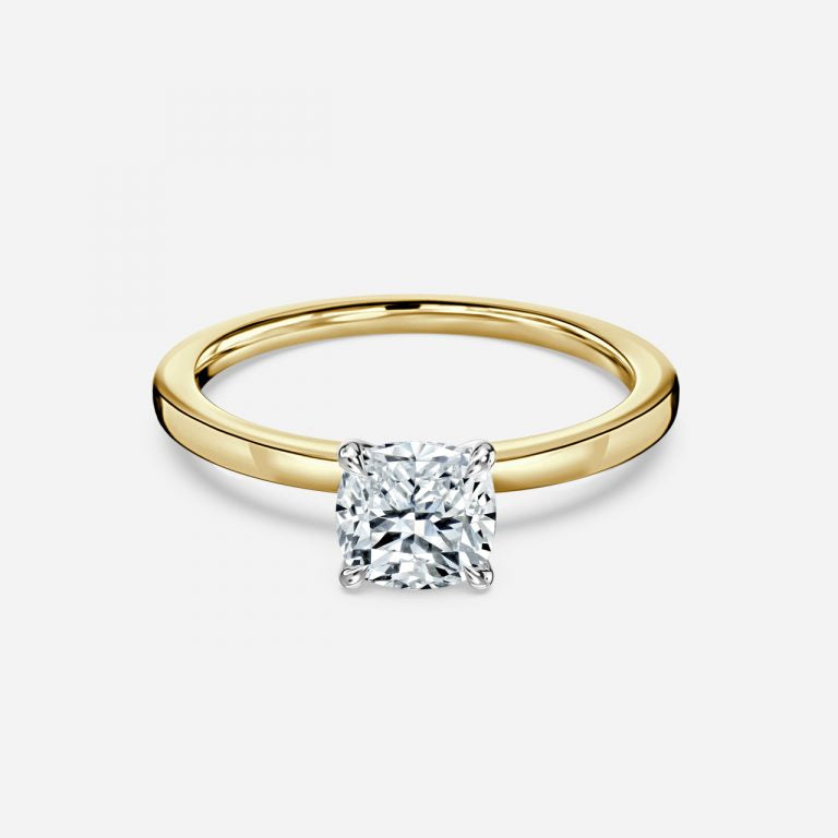 Kalista Cushion Solitaire Moissanite Engagement Ring