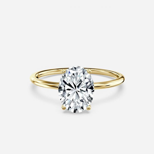 Ailani Oval Solitaire Moissanite Engagement Ring