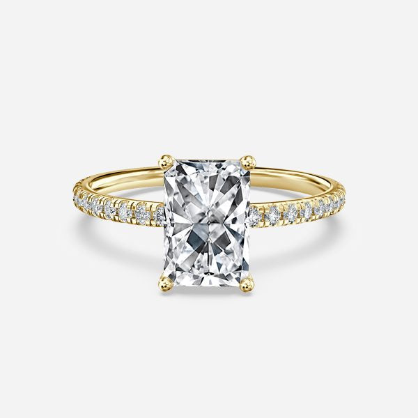 Maeve Radiant Diamond Band Moissanite Engagement Ring