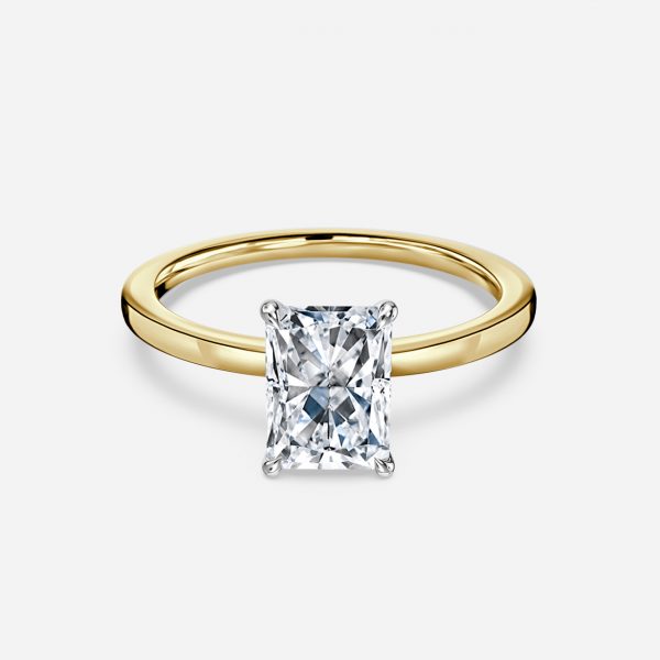 Kalista Radiant Solitaire Moissanite Engagement Ring