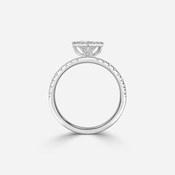 Tatienne Princess Halo Moissanite Engagement Ring