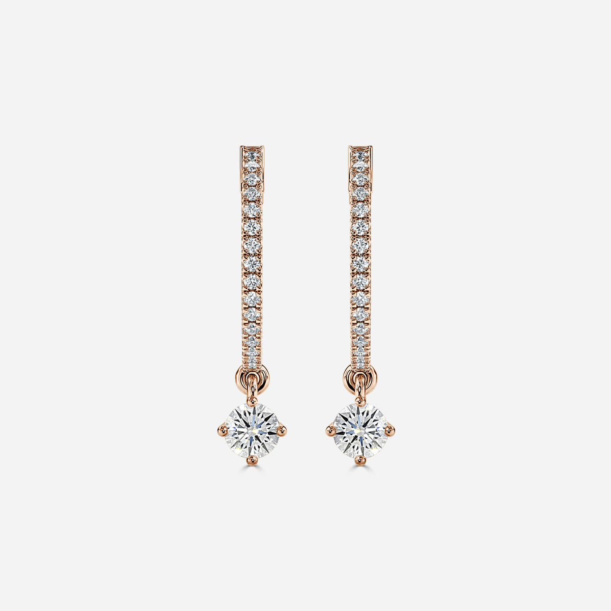 Sia Round Moissanite Hoop Earrings