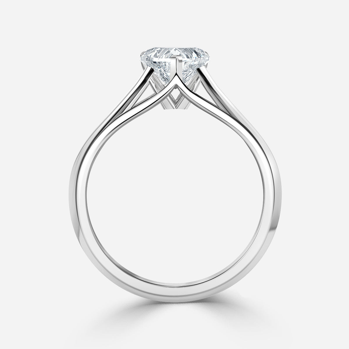 Lavinia Heart Diamond Solitaire Moissanite Engagement Ring