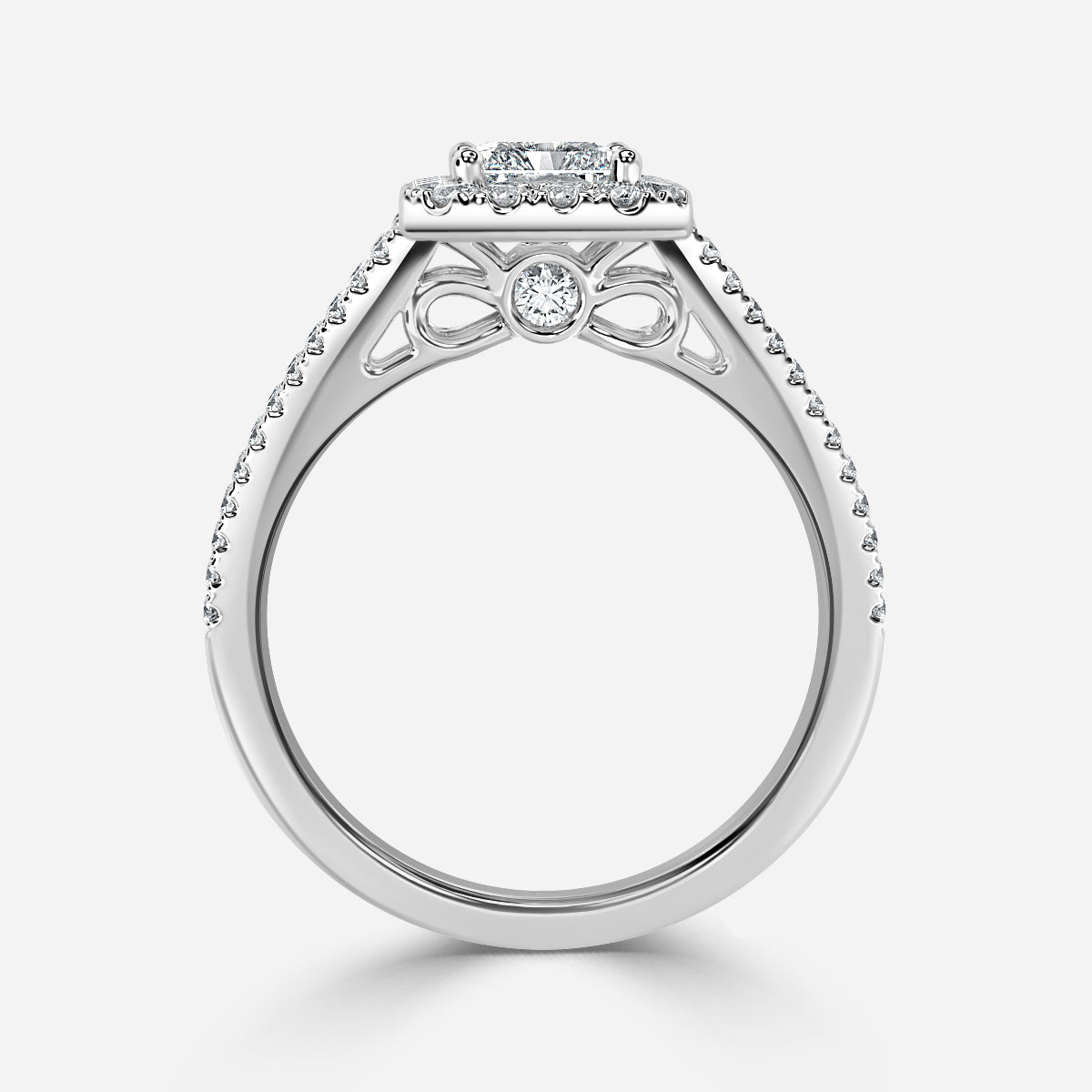 Ember Radiant Halo Moissanite Engagement Ring