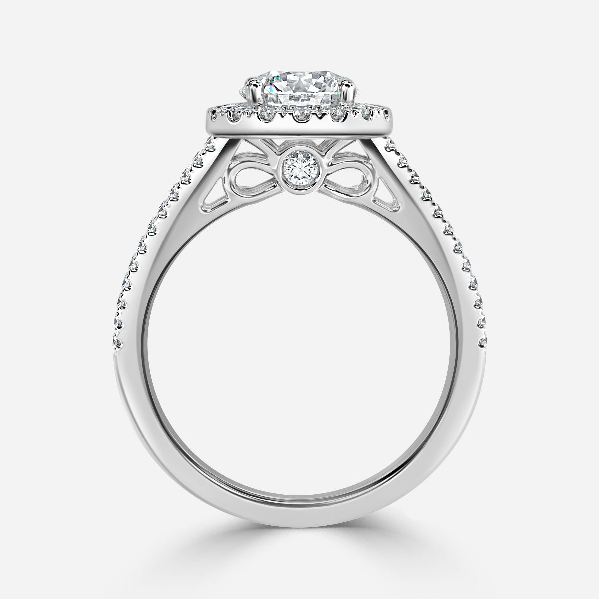 Ember Round Halo Moissanite Engagement Ring