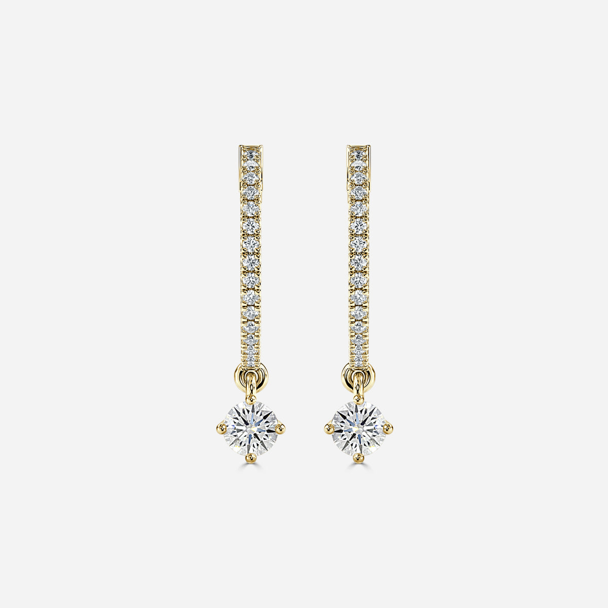 Sia Round Moissanite Hoop Earrings