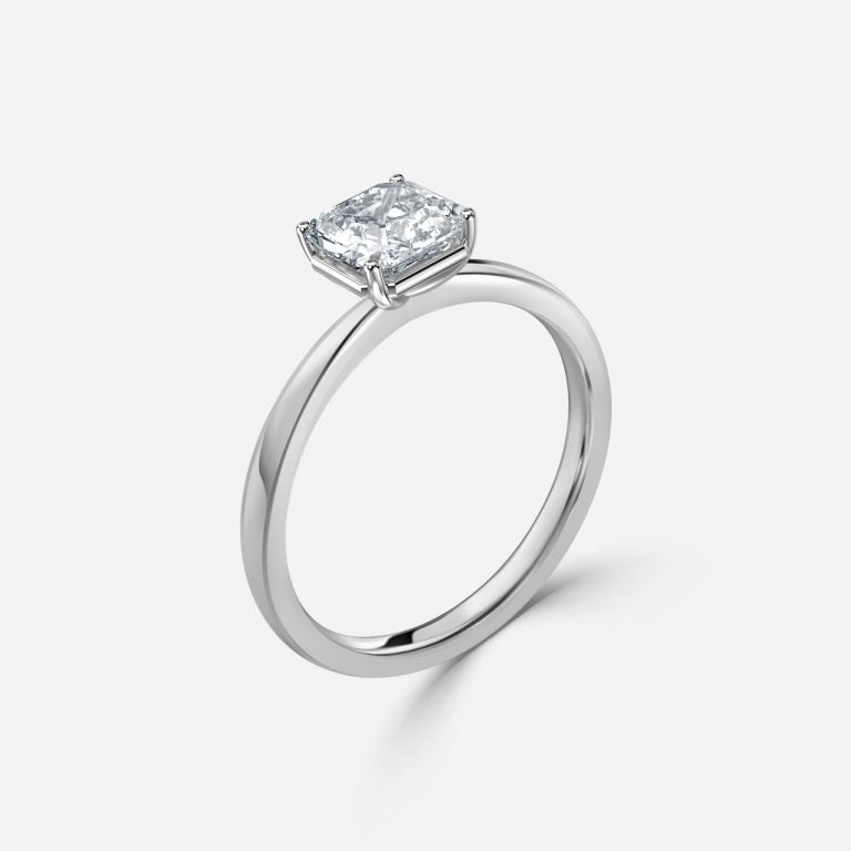 Idalia Asscher Solitaire Moissanite Engagement Ring