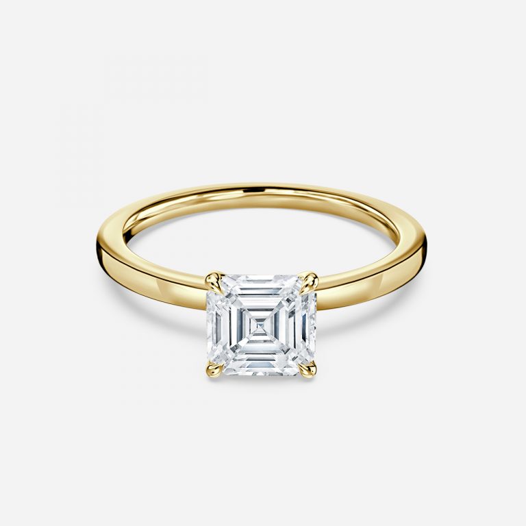 Katherine Asscher Solitaire Moissanite Engagement Ring