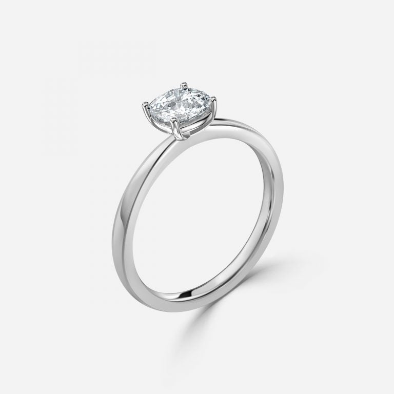 Idalia Cushion Solitaire Moissanite Engagement Ring