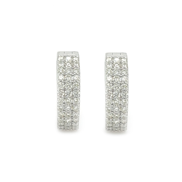 0.85Ct Hoops Moissanite Earrings