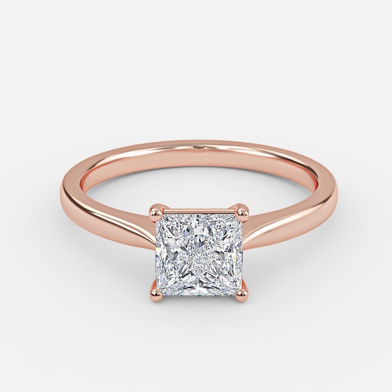 Simone Princess Solitaire Moissanite Engagement Ring