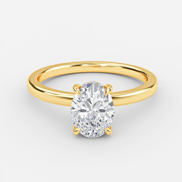 Idra Oval Hidden Halo Moissanite Engagement Ring