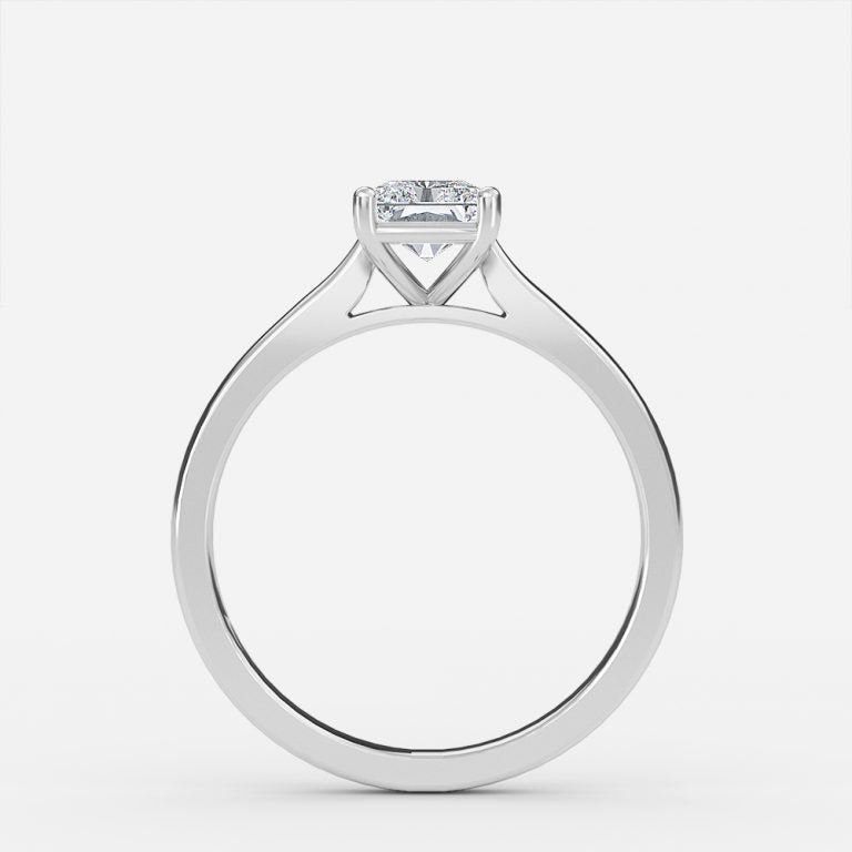 Simone Radiant Solitaire Moissanite Engagement Ring