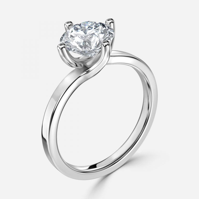 Maelle Round Solitaire Moissanite Engagement Ring