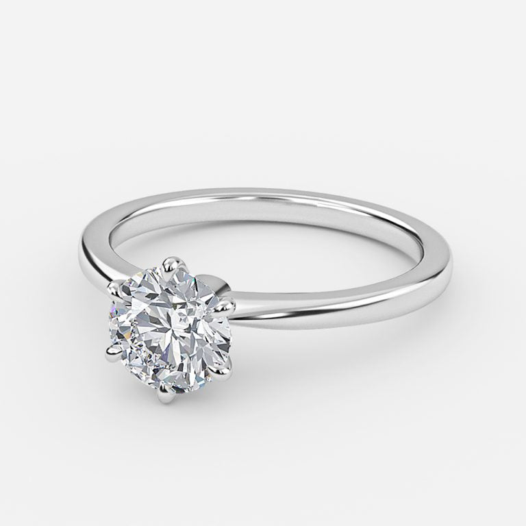 Magda Round Solitaire Moissanite Engagement Ring