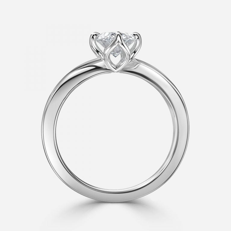 Noelle Oval Solitaire Moissanite Engagement Ring