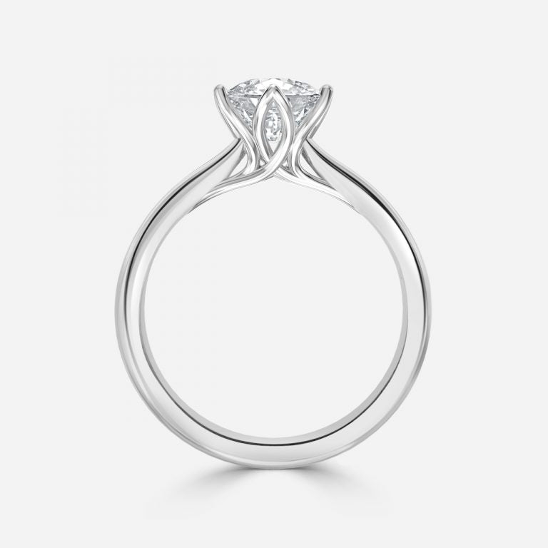 Raquel Cushion Solitaire Moissanite Engagement Ring