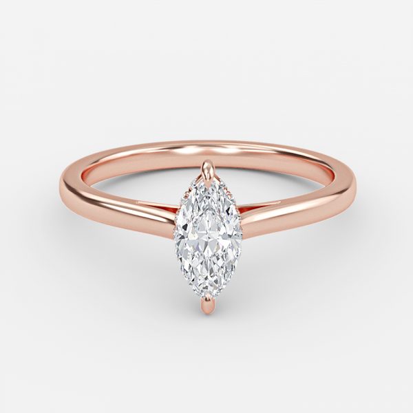 Jessalyn Marquise Hidden Halo Moissanite Engagement Ring