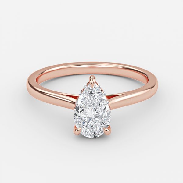 Jessalyn Pear Hidden Halo Moissanite Engagement Ring