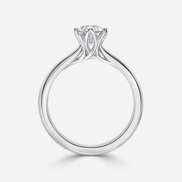 Raquel Pear Solitaire Moissanite Engagement Ring