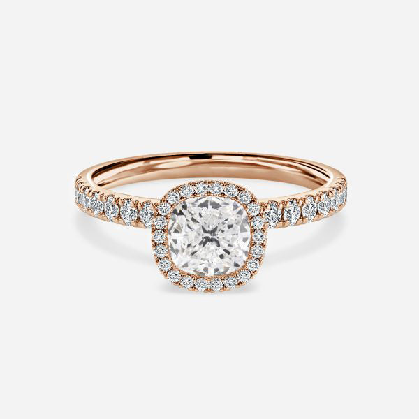 Tatienne Cushion Halo Moissanite Engagement Ring