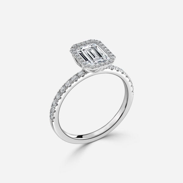 Tatienne Radiant Halo Moissanite Engagement Ring