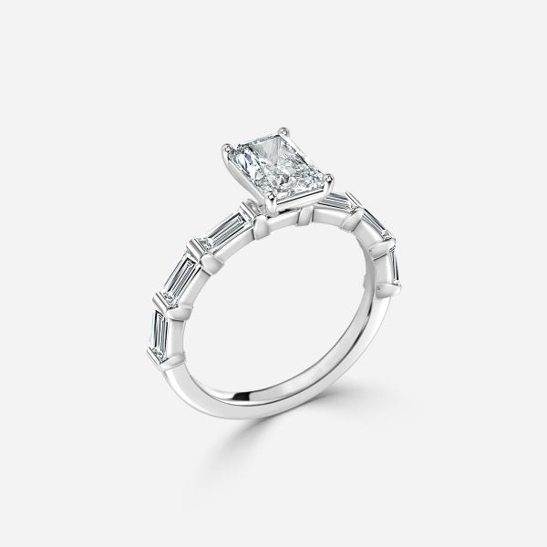 Lark Radiant Diamond Band Moissanite Engagement Ring