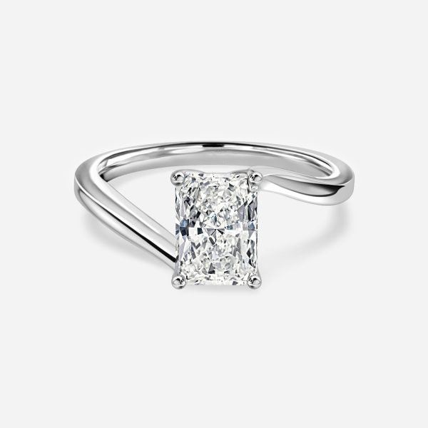 Azura Radiant Solitaire Moissanite Engagement Ring