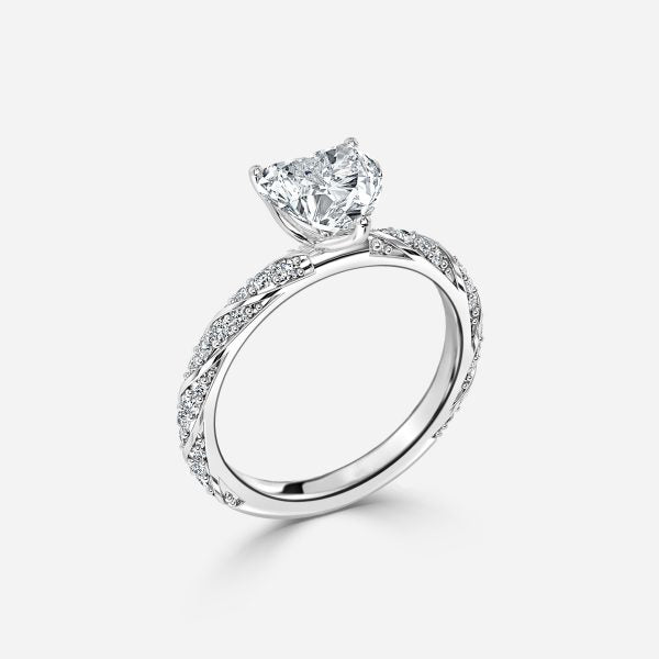 Wan Heart Unique Moissanite Engagement Ring