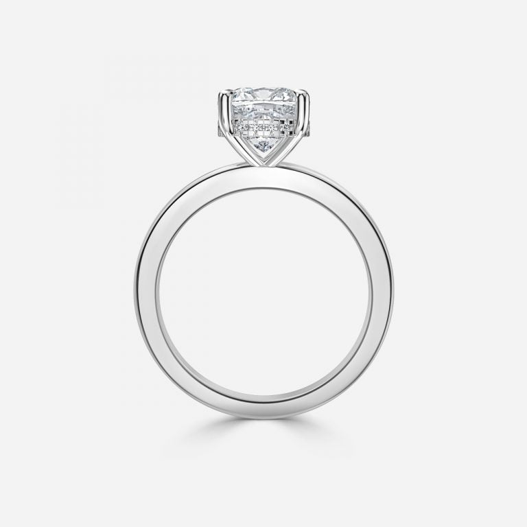 Idra Cushion Hidden Halo Moissanite Engagement Ring