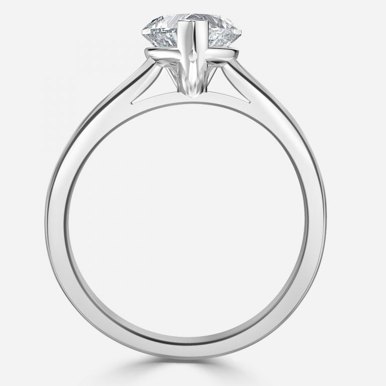 Yuna Heart Solitaire Moissanite Engagement Ring