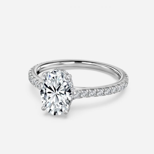 Tamsin Oval Hidden Halo Moissanite Engagement Ring