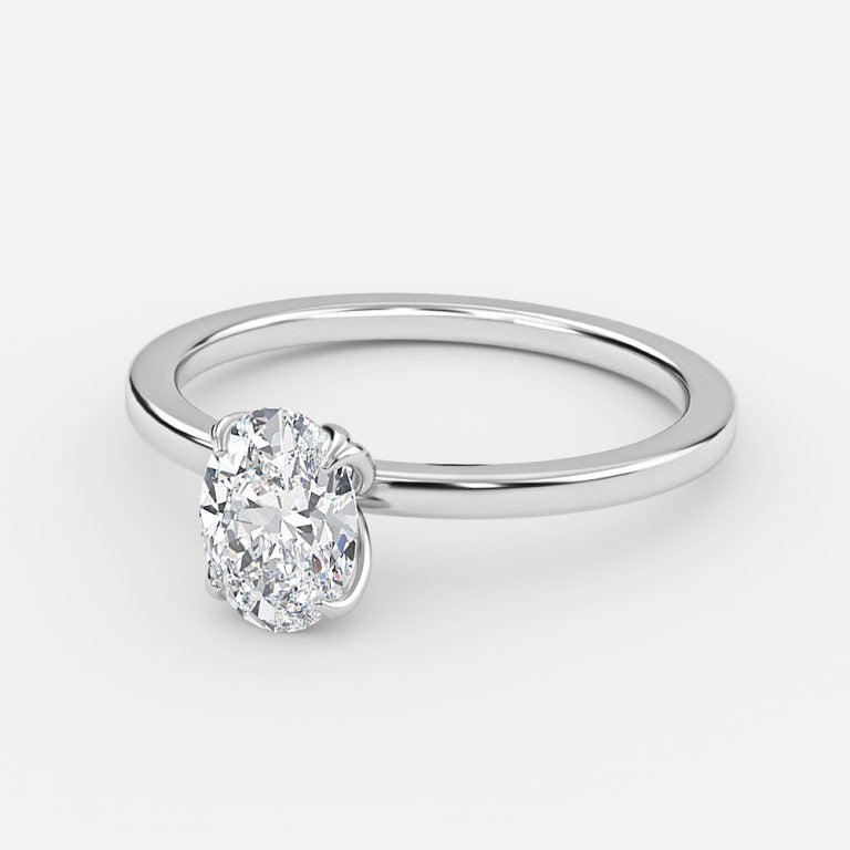 Samira Oval Solitaire Moissanite Engagement Ring