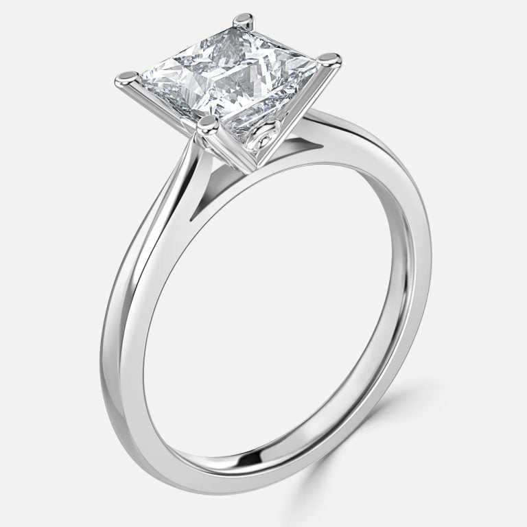 Yuna Princess Solitaire Moissanite Engagement Ring