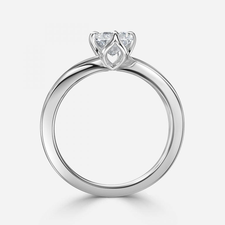 Noelle Radiant Solitaire Moissanite Engagement Ring