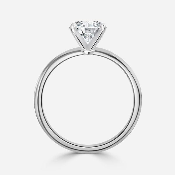 Arlette Round Solitaire Moissanite Engagement Ring