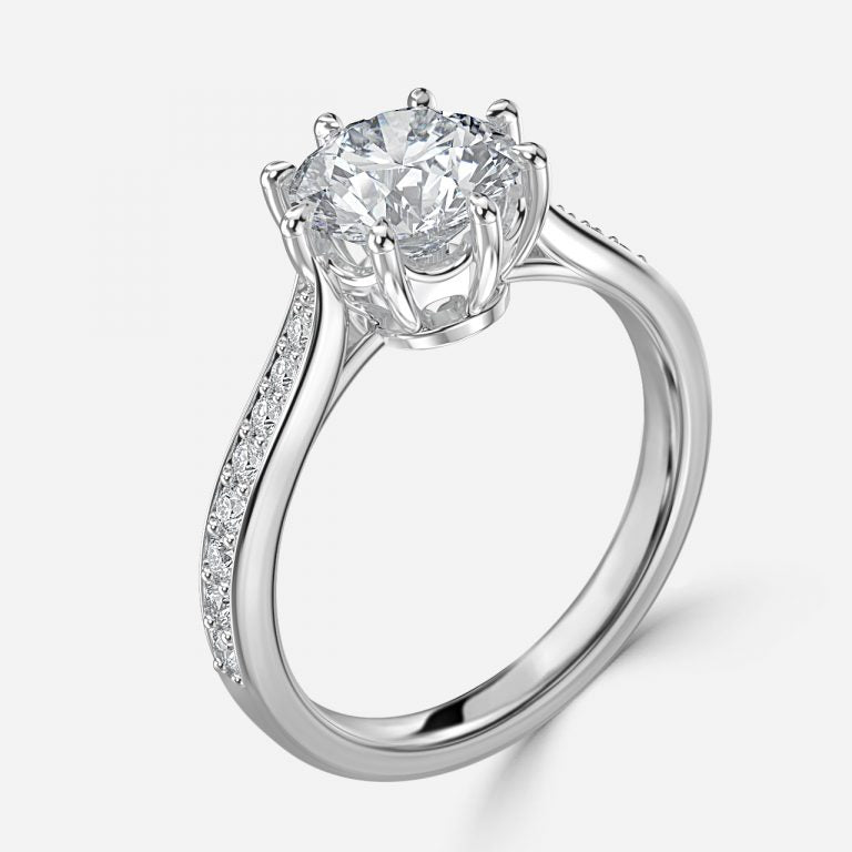 Bellatrix Round Vintage Moissanite Engagement Ring