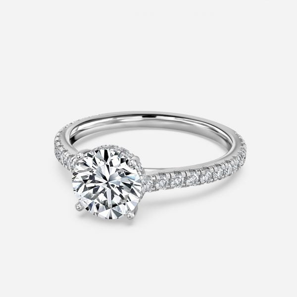 Tamsin Round Hidden Halo Moissanite Engagement Ring