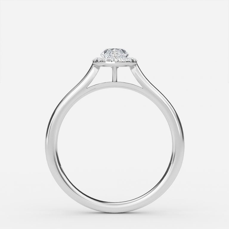 Joliette Marquise Halo Moissanite Engagement Ring