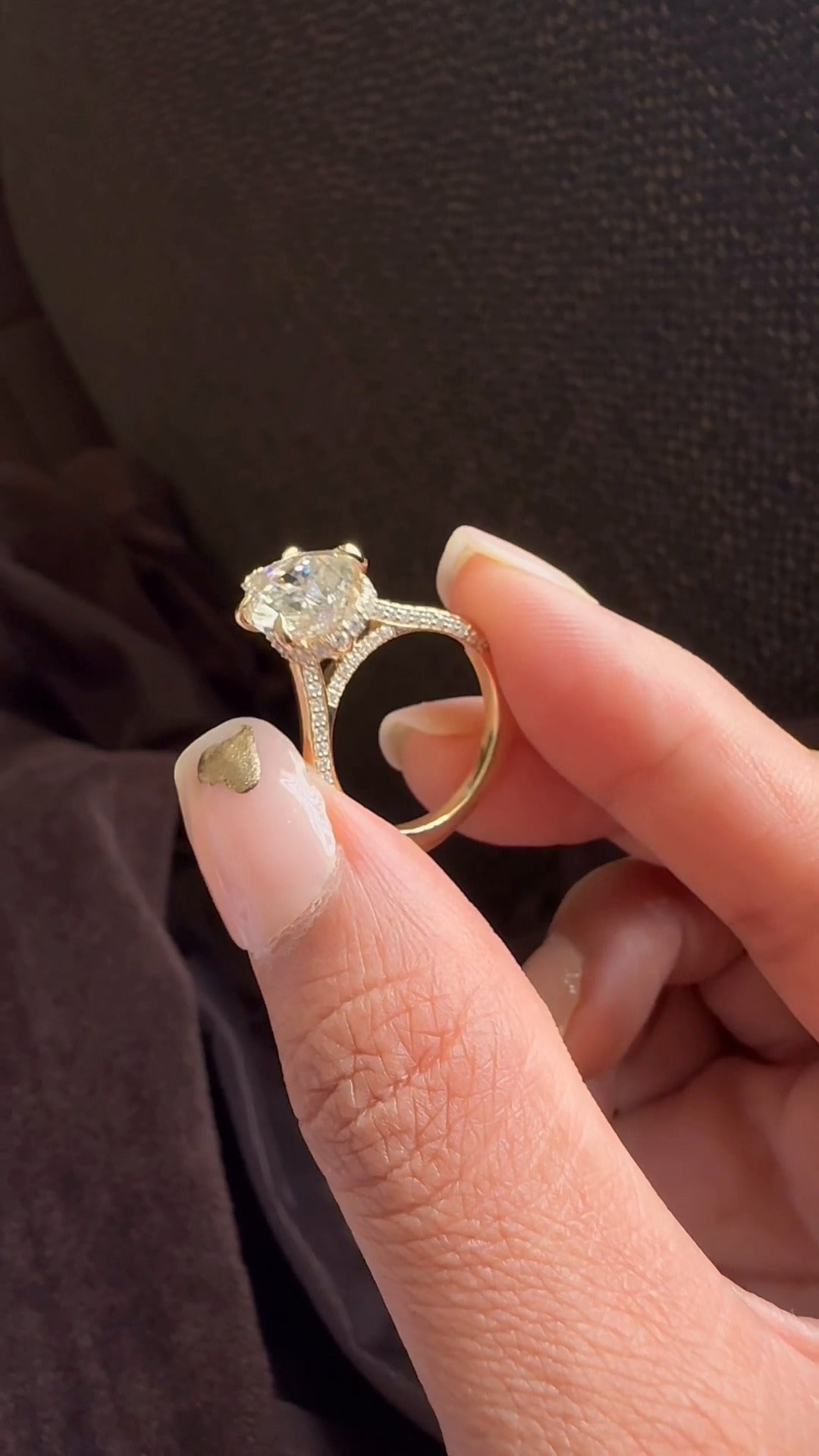 Pandora Pear Hidden Halo Moissanite Engagement Ring