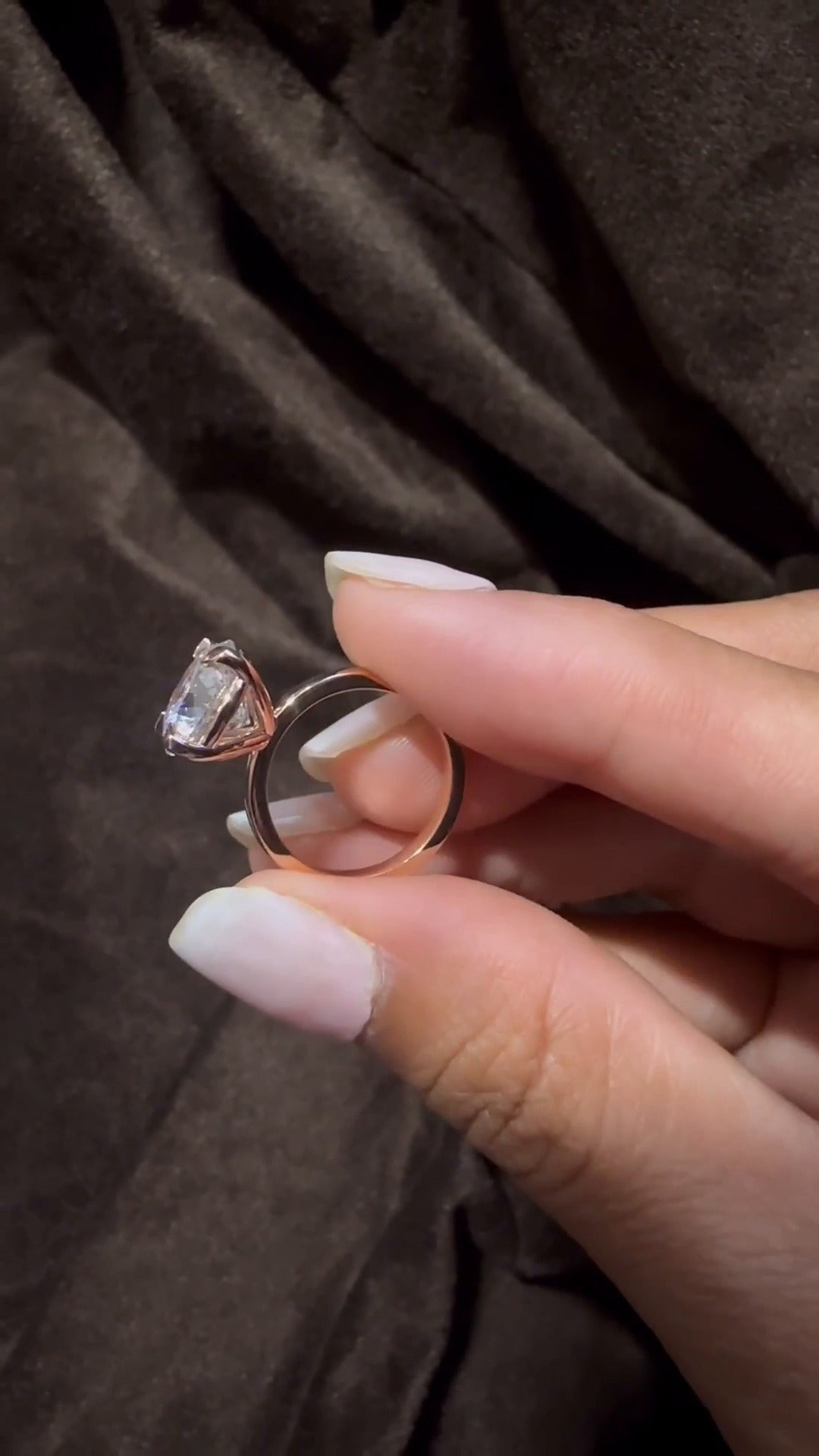 Alara Round Solitaire Moissanite Engagement Ring