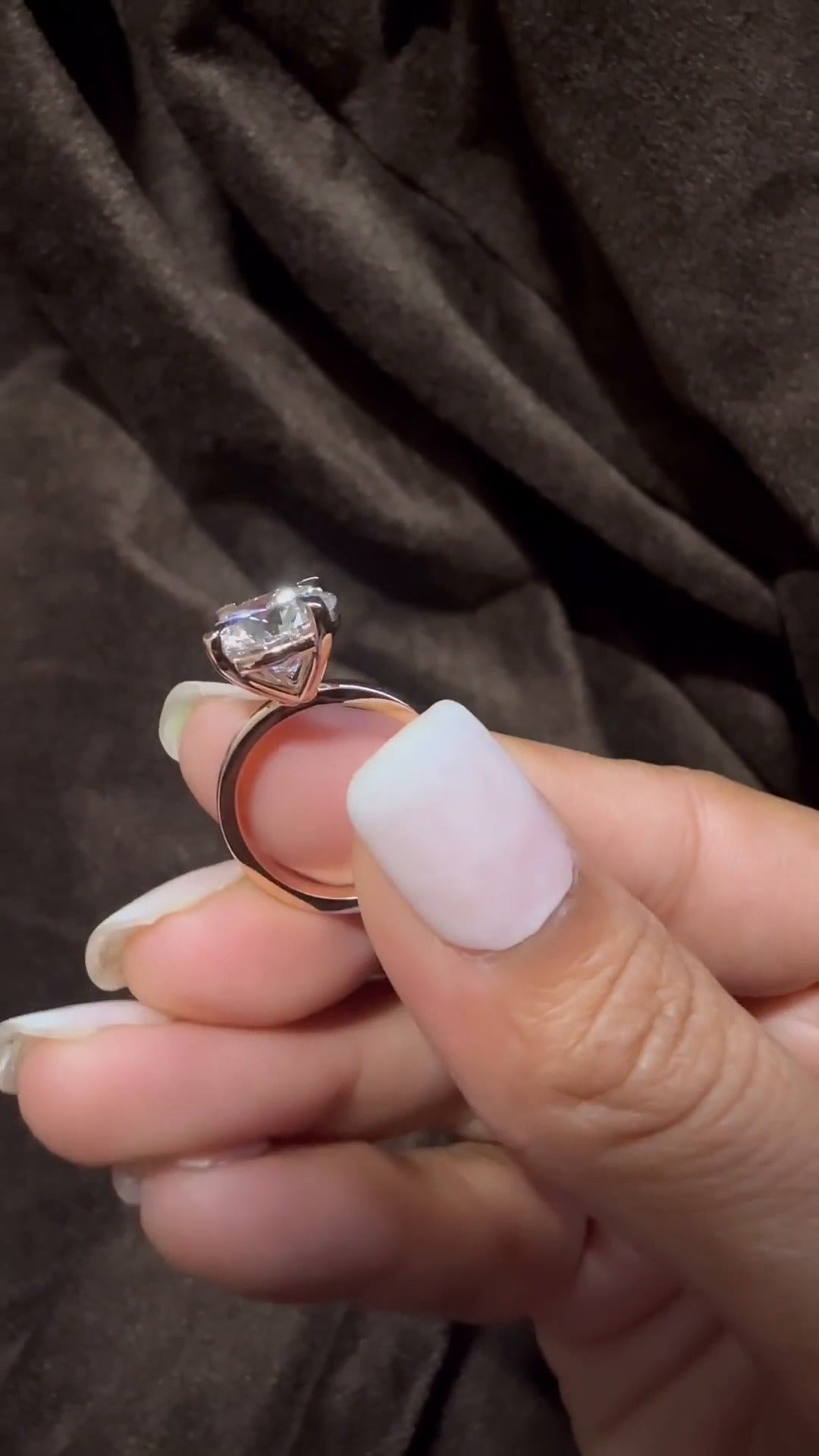 Alara Round Solitaire Moissanite Engagement Ring