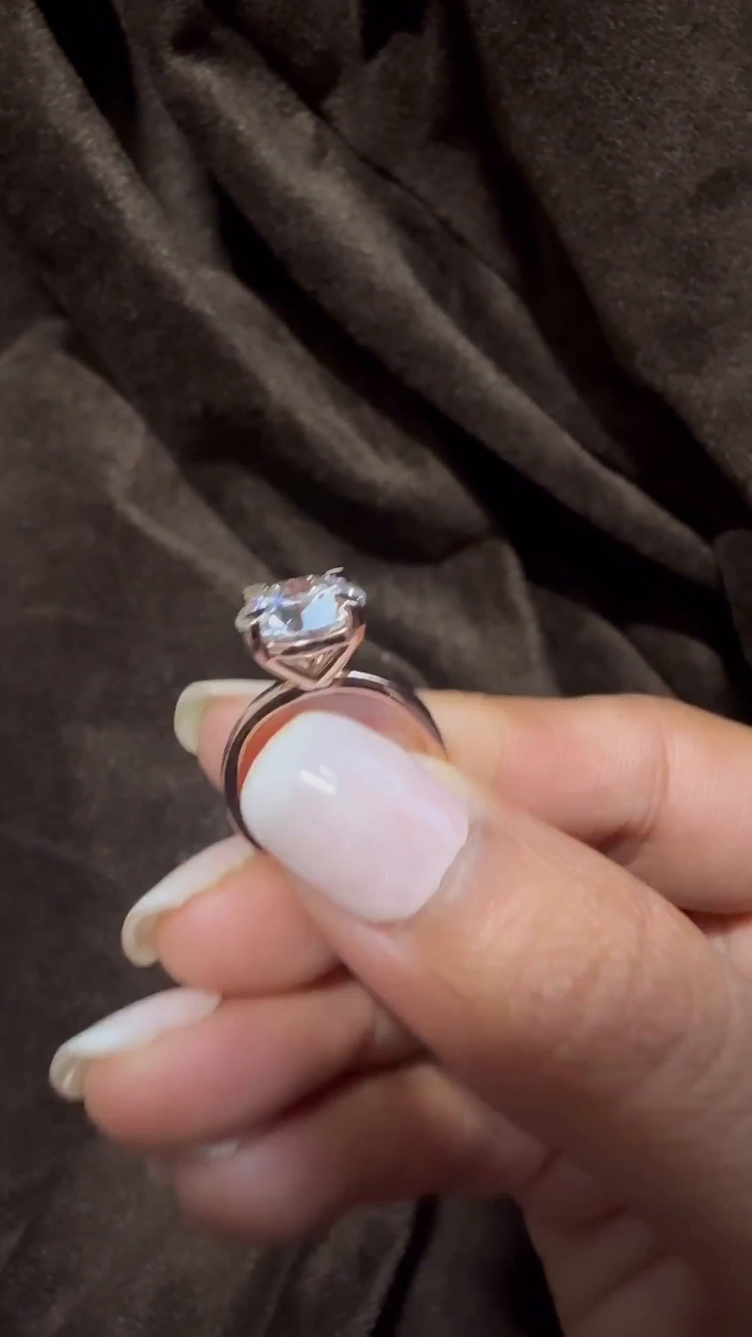 Alara Round Solitaire Moissanite Engagement Ring