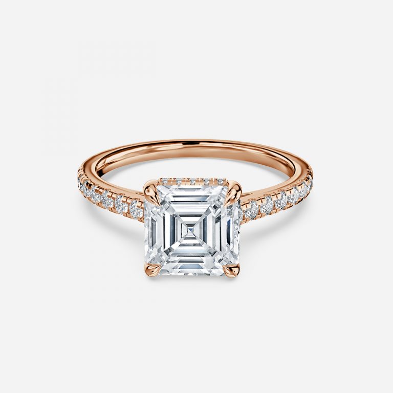 Zanna Asscher Hidden Halo Moissanite Engagement Ring